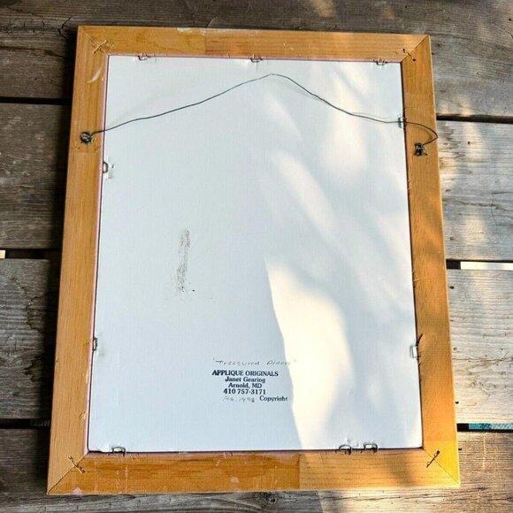 Janet Gearing Treasured Pieces Singer Sewing Machine Art Print Signed Applique - Picture 6 of 7